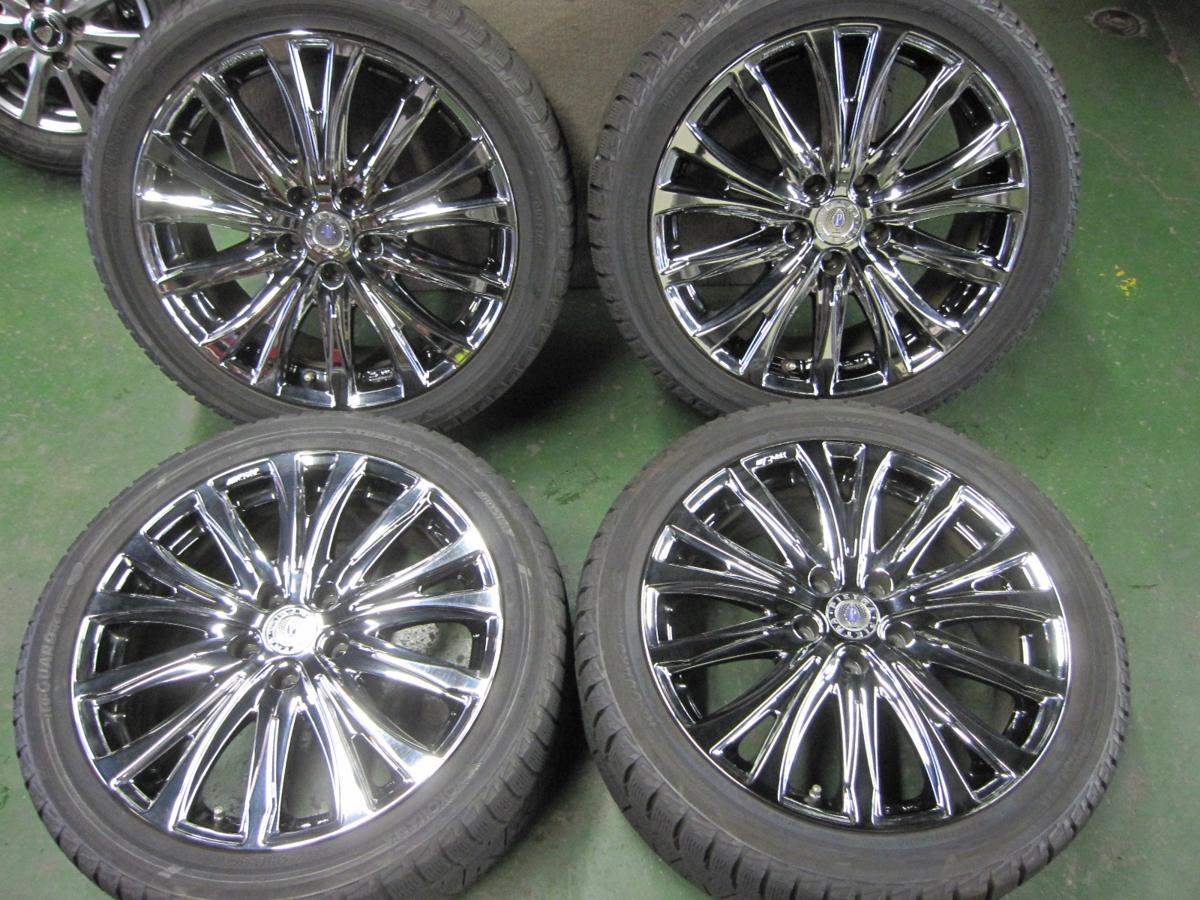 13006]WORK PIETRA CT1 メッキ18インチ 225/45R18スタッドレスセット 