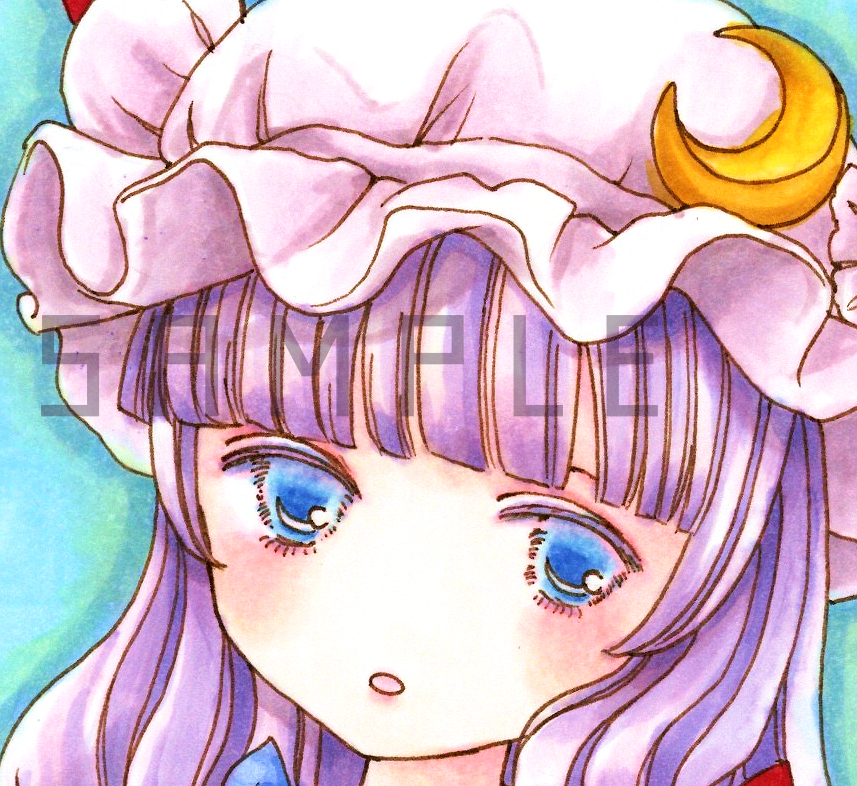 ◇同人手描きイラスト 東方project パチュリー・ノーレッジ◇色紙