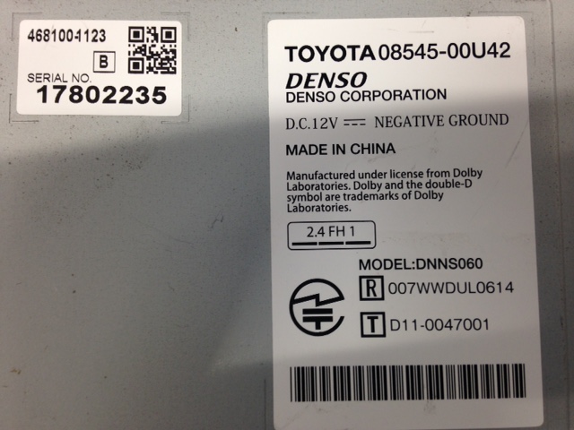 トヨタ純正 NSDD-W61 ワンセグ 難あり