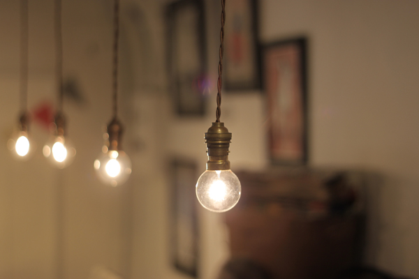 N*フランスアンティーク 真鍮 ソケットランプ/吊り下げ 英国 北欧 照明