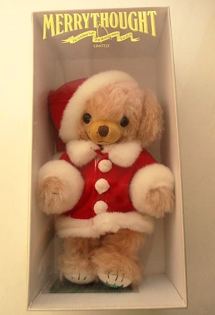 ♪♪　イギリス製　メリーソート　チーキー　約２７センチ　モヘア　可愛い！サンタ姿　クリスマスベア　限定品