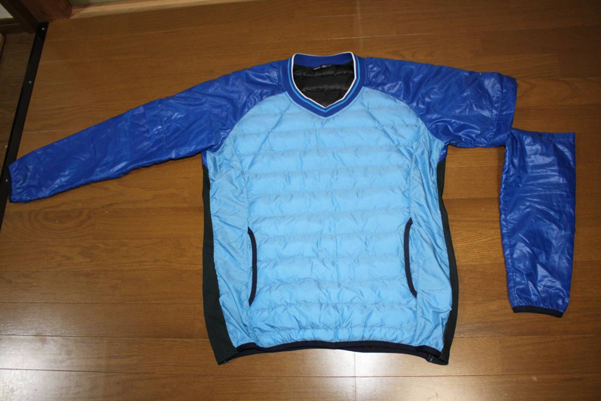 ミズノゴルフMIZUNO ムーブウォーマー ブレスサーモ Vネックブルゾン2XL 大きいサイズ　青 　2way　52ME5502