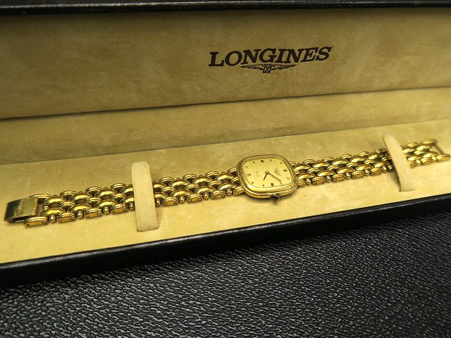 Longines 文字 盤 ゴールド 腕時計 LONGINES ロンジン ゴールド文字盤