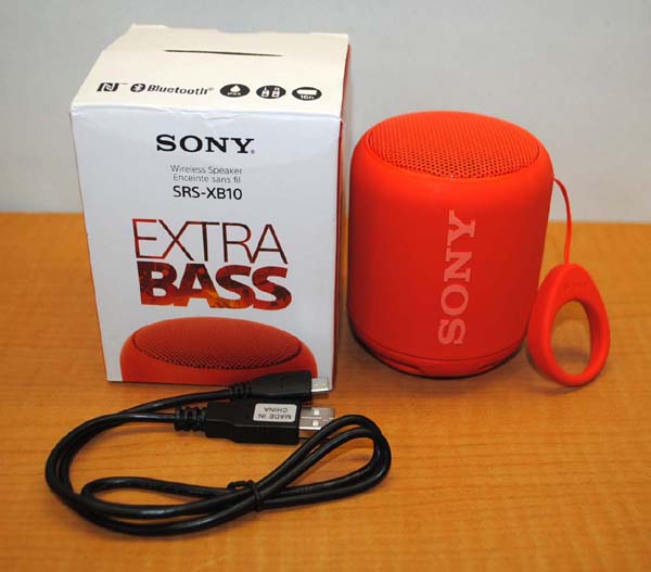 【3】ソニー SONY ワイヤレスポータブルスピーカー 重低音モデル 防水/Bluetooth/NFC対応 レッド SRS-XB10