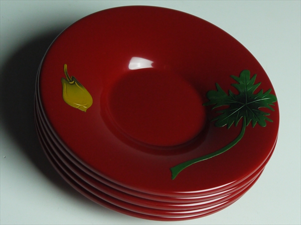 琉球漆器　5枚 茶托 | - 琉球漆器 漆塗り : 5枚セット 漆器」の落札相場・落札価格
