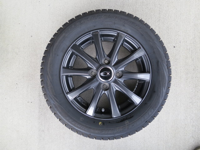 ブリザック 4本セット 155/65 R13 ブリザック GZ 2015年製 走行少 9分