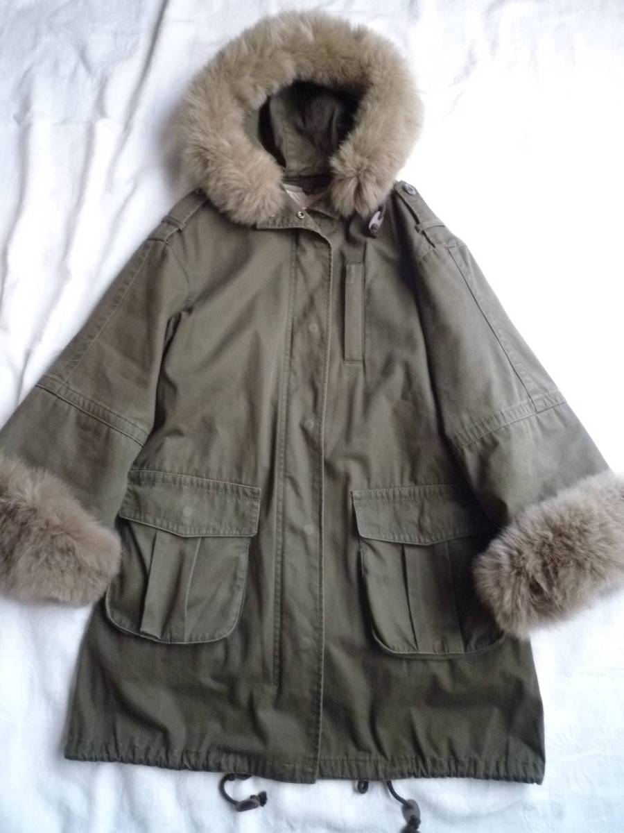 アナトリエ　フォックスファー付　モッズコート　