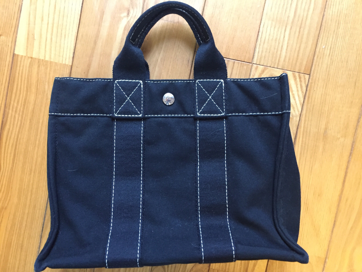 エルメス フールトゥ HERMES PM トートバッグ キャンバス ドーヴィル 
