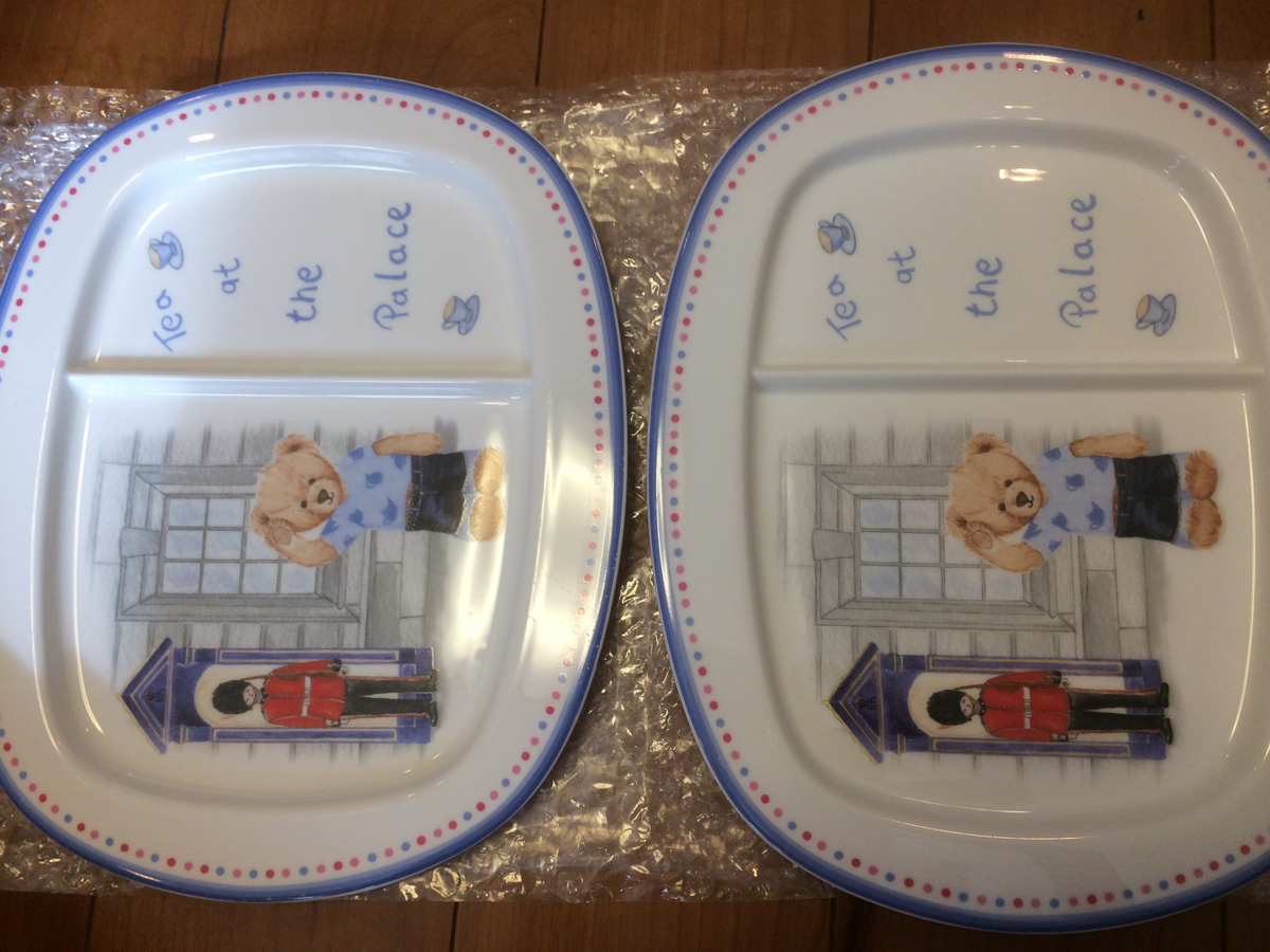 ウェッジウッド ベア 仕切り プレート モーニング皿 2枚組