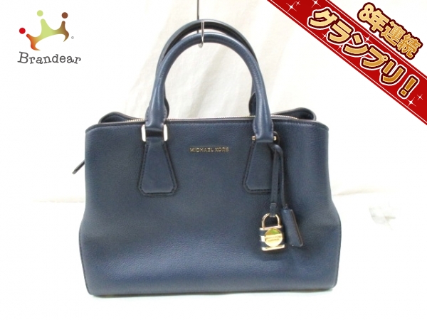 マイケルコース MICHAEL KORS バッグ ハンドバッグ レザー ネイビー
