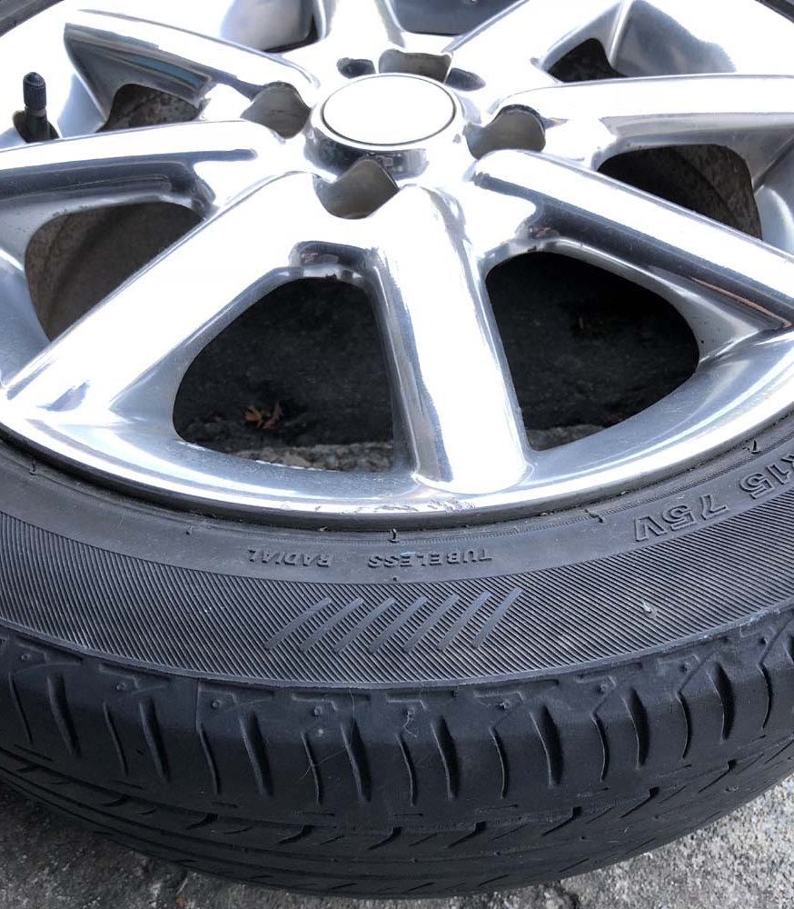 ニッサン ライダー 純正？ 165/55R15 BS スニーカー 15x5.5j +55 メッキ　デイズルークス エブリイ等