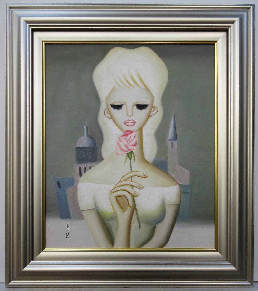 裸婦画　作者不明　油彩 額装 絵画 原画 美術品 作者不明 絵画 F4 女性像 裸婦 油絵 人物画 額装 絵画 壁掛け