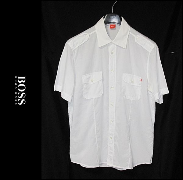 ■■＜美品＞ヒュ－ゴボス＜HUGO BOSS＞MILITARY COTON シャツ＜L＞■■1128