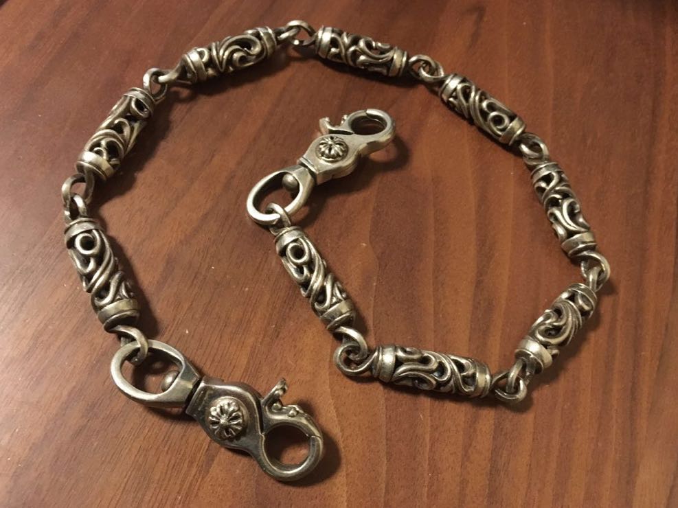 クロムハーツ CHROME ウォレットチェーン HEARTS ROLLER - シルバー925
