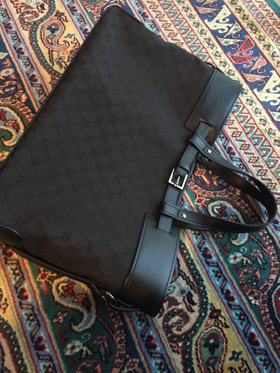 GUCCI GGキャンバス×レザー トートバッグ グッチ