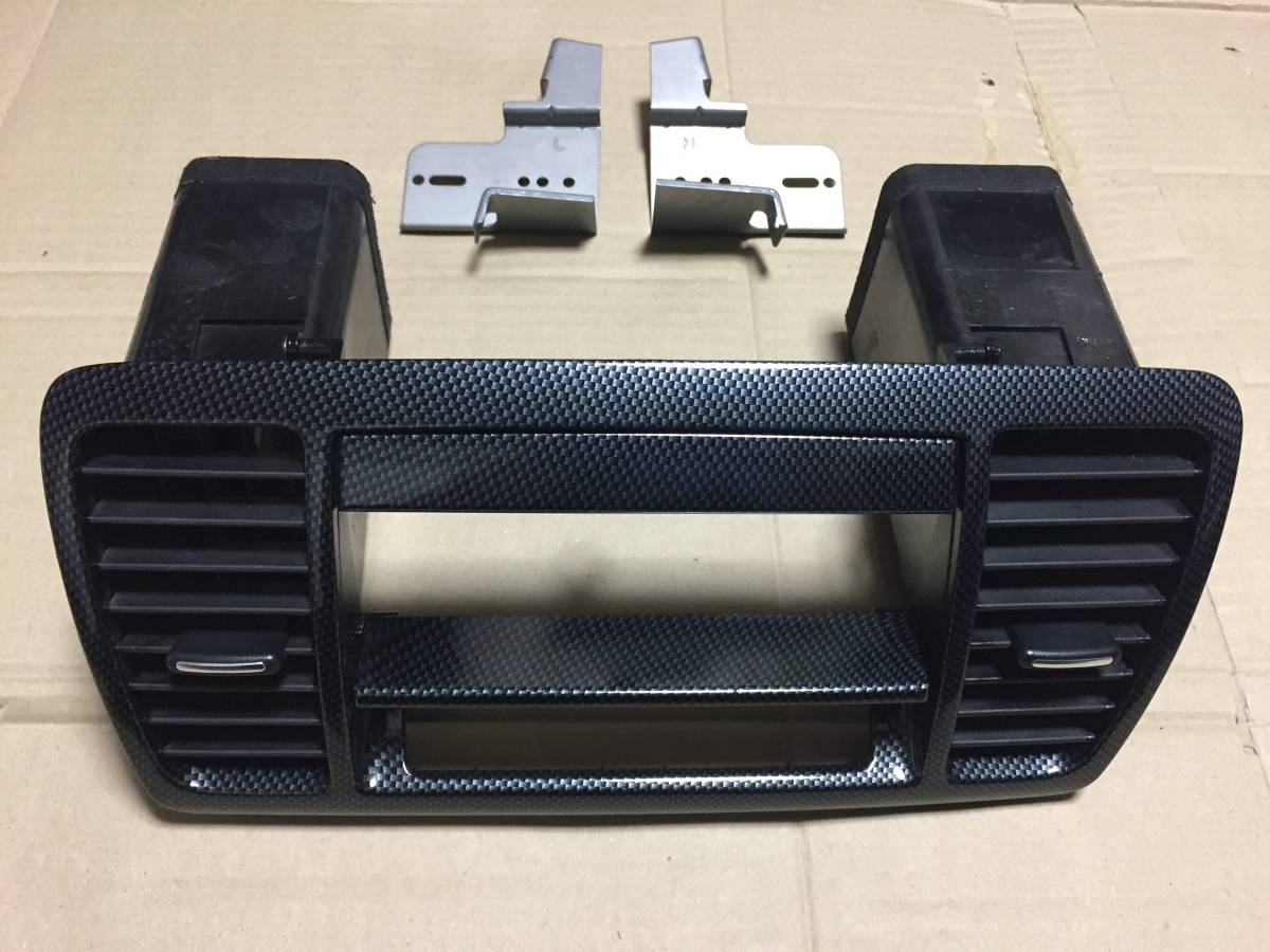 レガシィ BP BLカーボン調 フェイスパネル ブラケット1din オーディオ取付用パネル