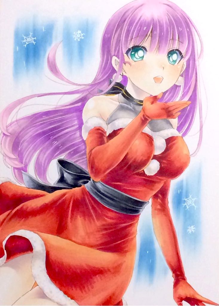E*L様 手描きイラスト原画【紫乃】 オリジナル手描きイラスト◇紫髪の女の子(手描きイラスト)｜売買された