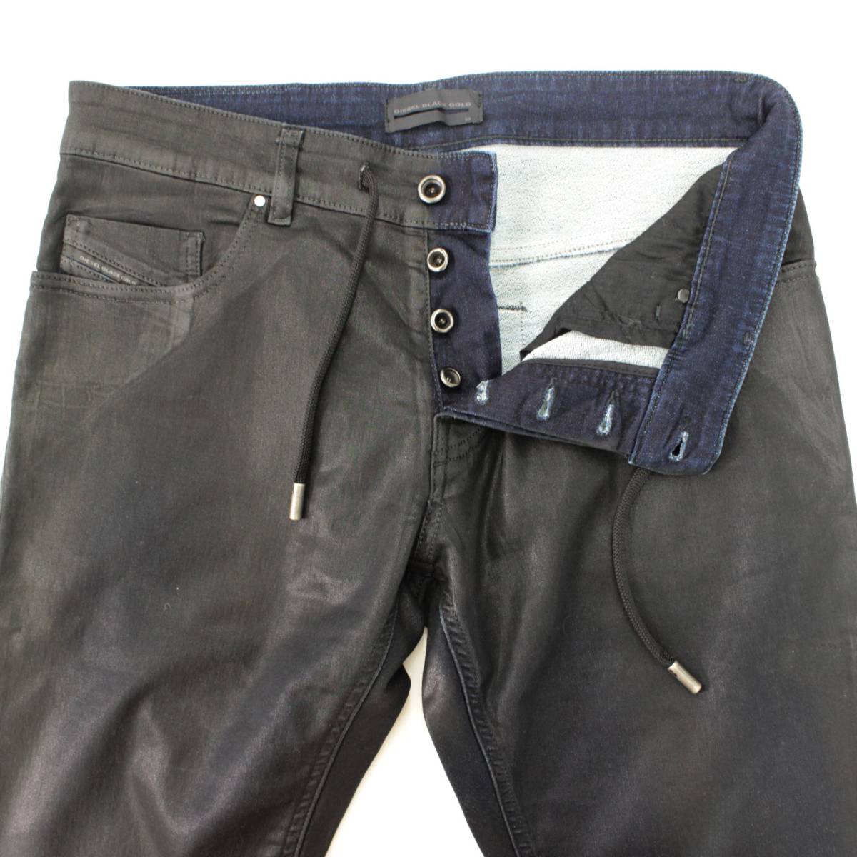 ★DIESEL BlackGold(ディーゼルブラックゴールド)コーティング ジョグジーンズ　W30★　　black /黒/ブラック/Gパン