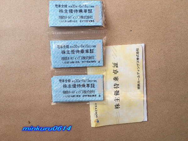 ■相模鉄道(相鉄)株主優待乗車証100枚セット★30年6月15日