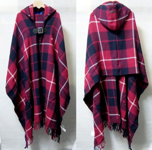 BURBERRY BLUE LABEL チェック柄ポンチョ 38 バーバリーブルーレーベル チェック ポンチョ BLUE LABEL BURBERRY 0