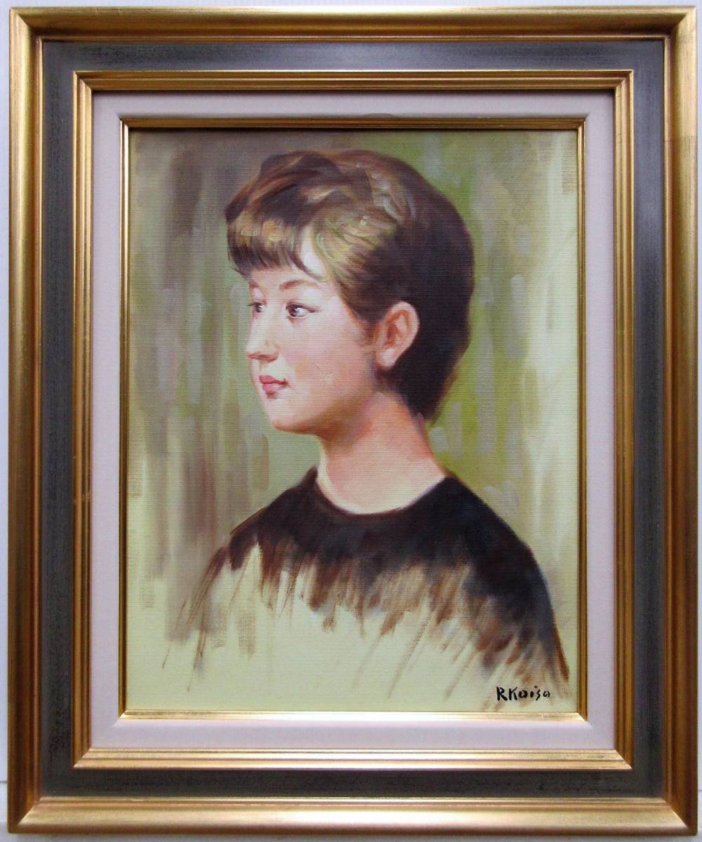 油絵 小磯良平 人物画 サイン有 F6号 油彩 絵画 人物画 売買されたオークション情報 Yahooの商品情報をアーカイブ公開 オークファン Aucfan Com