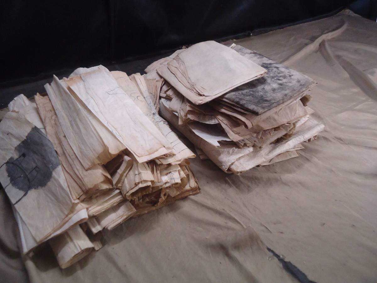 S970 明治時代の神社の図面・スケッチなど/大量まとめ売り/古神社の蔵出品