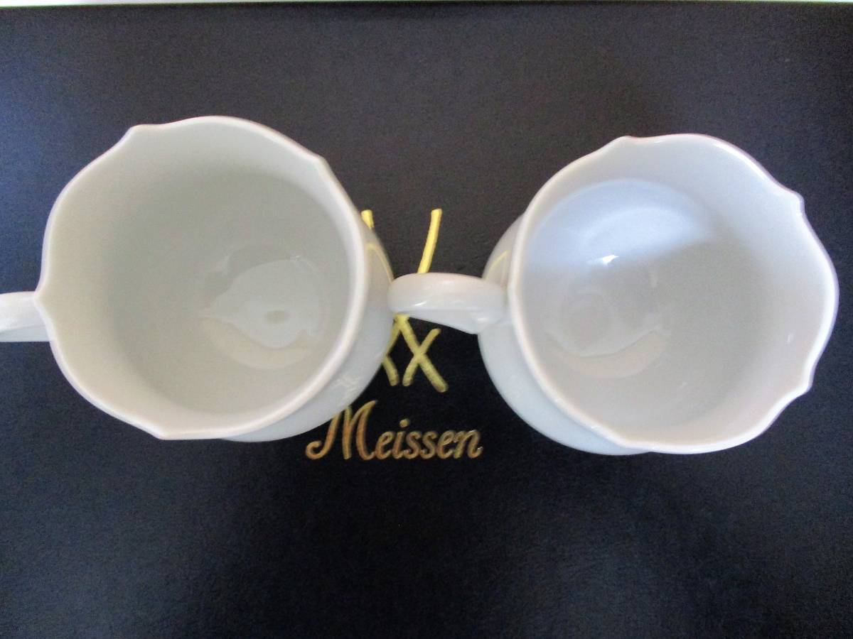 Meissen マイセン　双剣　カップ&ソーサー 　2客セット　箱付