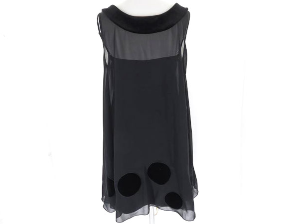 1円 フォクシー ノースリーブ フレアー ワンピース 40 BV766