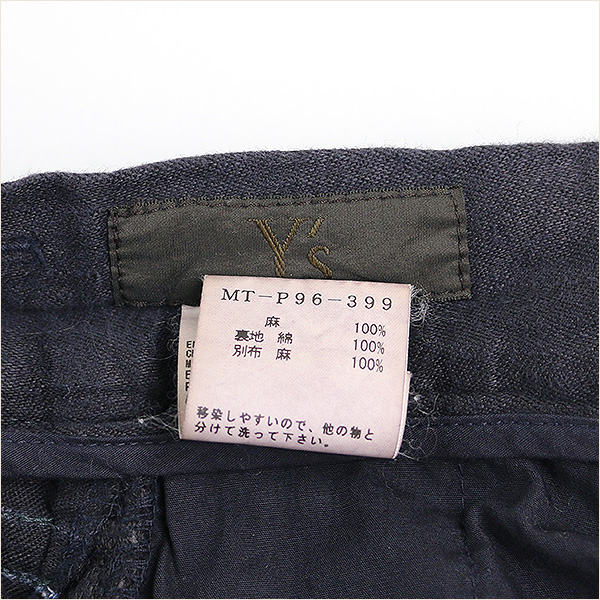 Y's for men ワイズフォーメン 07SS 製品染め側章リネンスラックスパンツ メンズ パープル 2