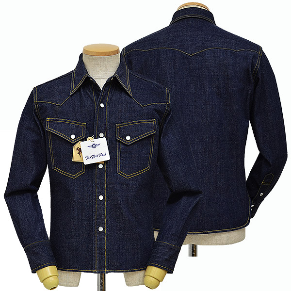 THE FLAT HEAD フラットヘッド7007デニムウエスタンシャツ38 THE FLAT