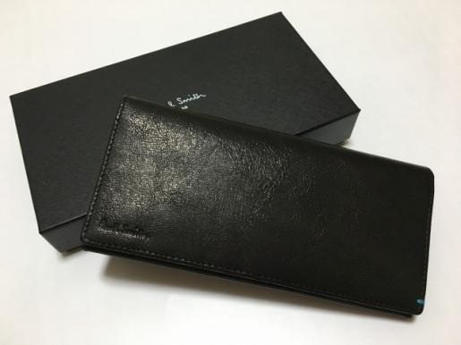 7s9t即決◆ポールスミス 本革レザー 長財布◆本物/Paul Smith/箱付/黒ブラック