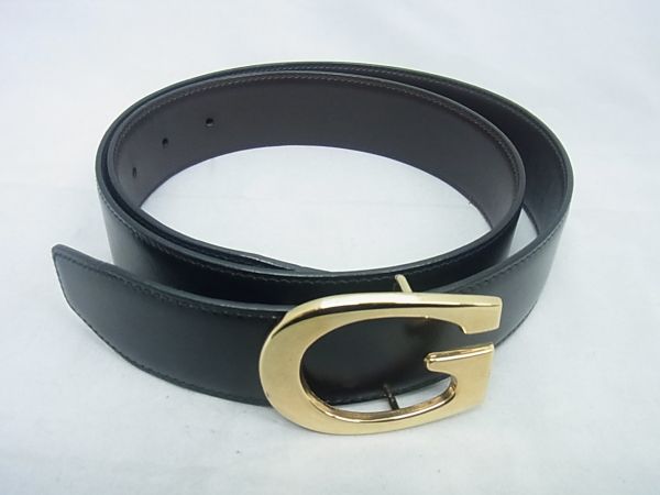 GUCCIグッチ ゴールドGバックルベルト 本物 R 1218 aa 014312