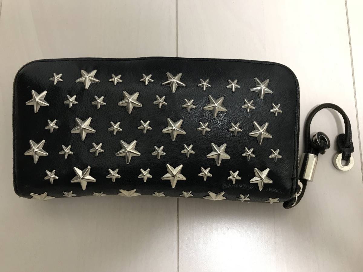JIMMY 長財布 | ジミーチュウ CHOO ラウンドファスナー長財布 ブラック 