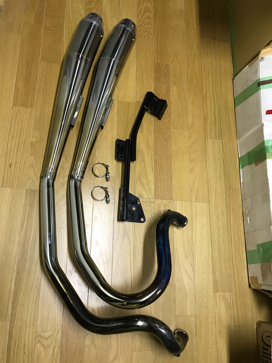 ハーレー スポーツスター XLフルエキマフラー2in2V-SPEEDエンドパーツ モーターステージ V-SPEED 2in2 スポーツスター用 フルエキ マフラー