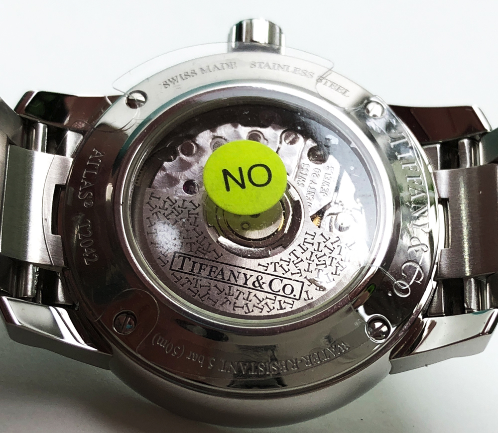 tr)TIFFANY&Co ティファニー アトラスドーム 自動巻 Z1830.68.10A21A00A 白文字盤 裏スケ 未使用品