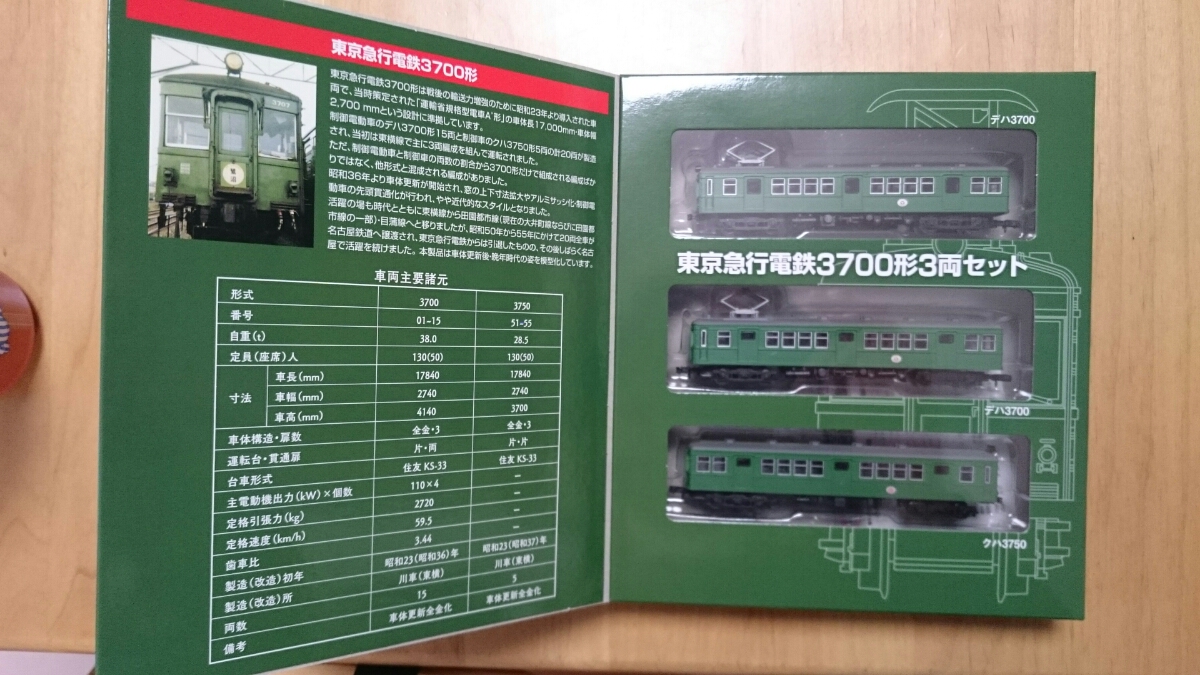 東京急行電鉄3700形 3両セット 鉄道コレクション 東京急行電鉄3700形 3両セット 皆さまこんばんは