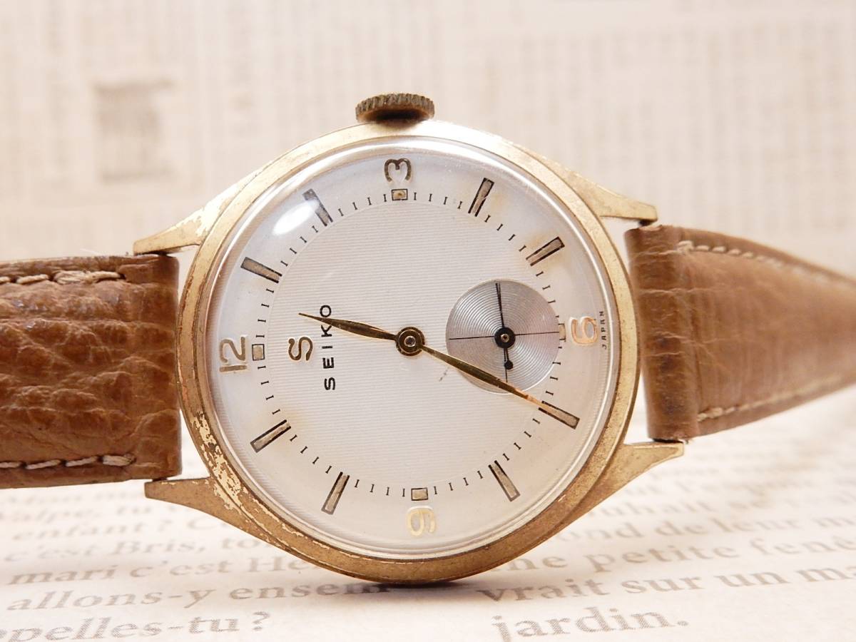 レア SEIKO SEIKOSHA PRECISION スモセコ 手巻き メンズサイズ 