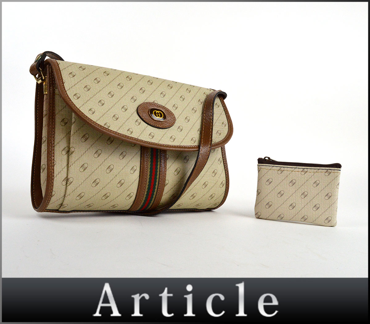 52345△ GUCCI グッチ/ ショルダーバッグ 斜め掛け オールドグッチ 