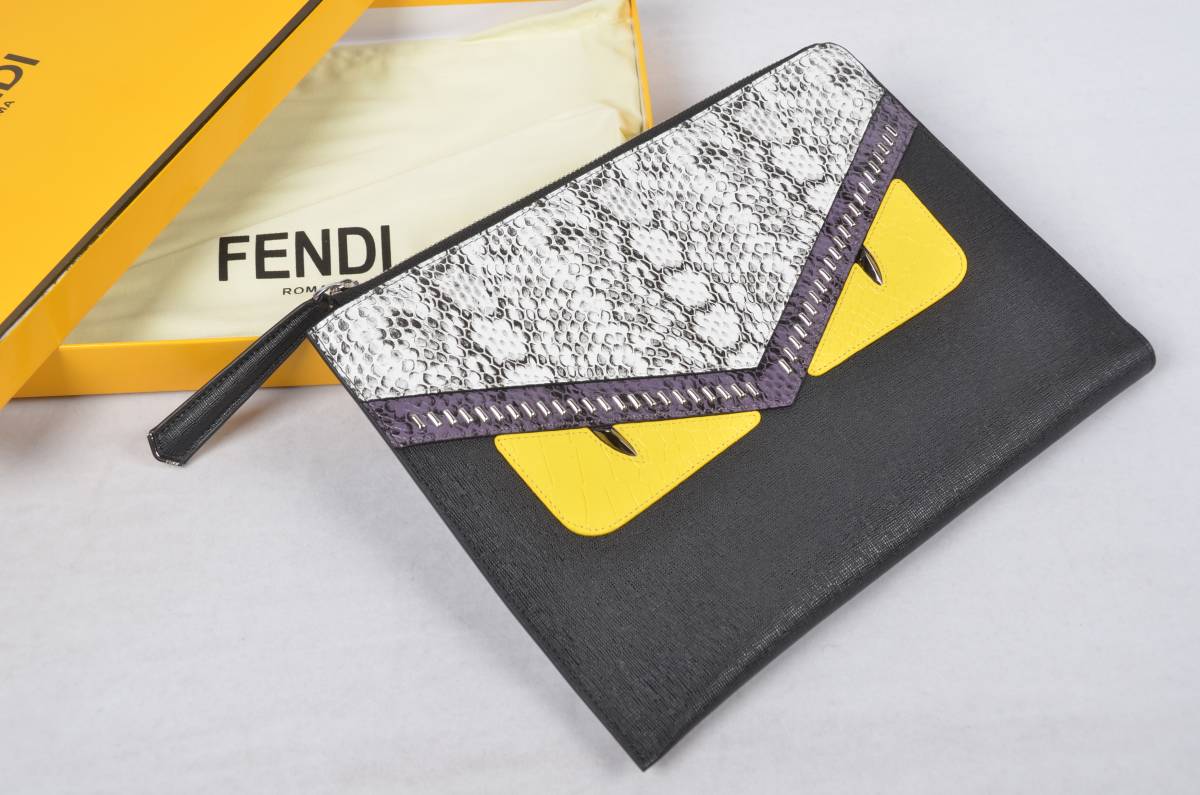 FENDI クラッチバッグ フェンディ ダイアゴナル セカンドバッグ 
