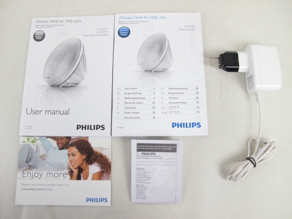 中古 PHILIPS HF3520 光 目覚まし時計 ウェイクアップ LED ライト
