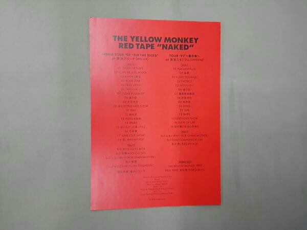 帯あり RED TAPE“NAKED YELLOW THE MONKEY TAPE 【公式通販】