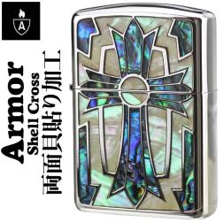 【送料無料】ZIPPO アーマー・インレイドシェルグランデ両面加工クロス