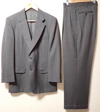 Aquascutum アクアスキュータム 2釦 シングルスーツ ヘリンボーン