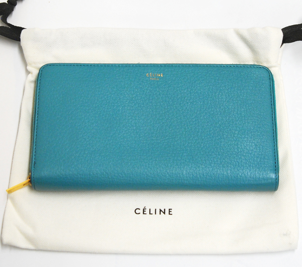 セリーヌ CELINE ラウンドファスナー長財布 105013 バイカラー CELINE