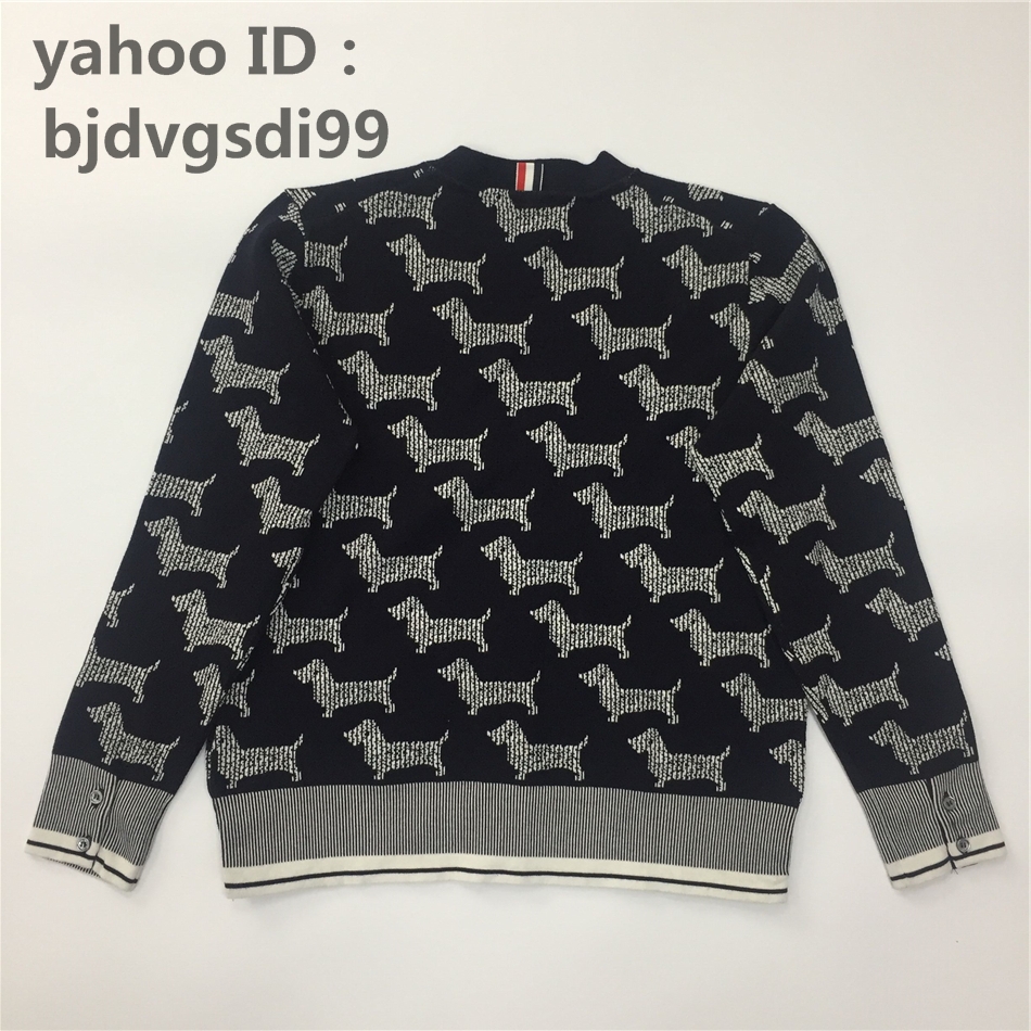 【新品同様/超美品】メンズ パタン コットン カーディガン THOM BROWNE トムブラウン ボタン 中古 SIZE3