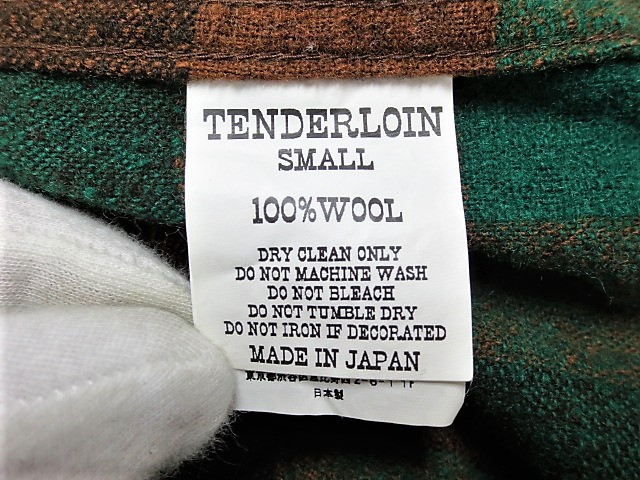 テンダーロイン T-WOOL SHTウール チェック シャツ キムタク着 S テンダーロイン T-WOOL SHT ウールチェックシャツ S 店/20099