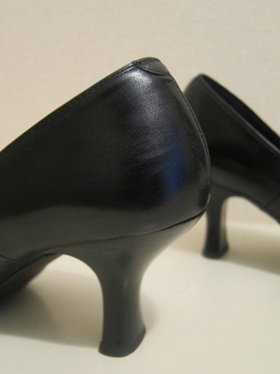新品✨】ワコール レザー 本革 パンプス サクセスウォーク 24.5 黒