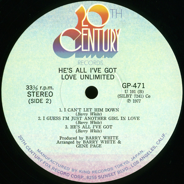 ⁄ Love - Unlimited (LP) In Heat All | Century He's 20th LOVE