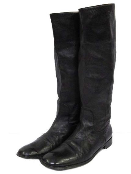 格安，品質保証 DOMINICI ロングブーツ レザー 黒 ブラック 40 レディース(25.0cm)｜売買されたオークション情報、yahooの商品情報をアーカイブ公開 - オークファン 25.0cm