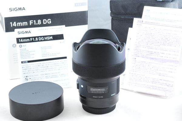 【MAX CAMERA】シグマ SIGMA 14mm F1.8 FG HSM Art キヤノン用 元箱・付属品付 ◆安心の動作確認済み・新品級のコンディション◆